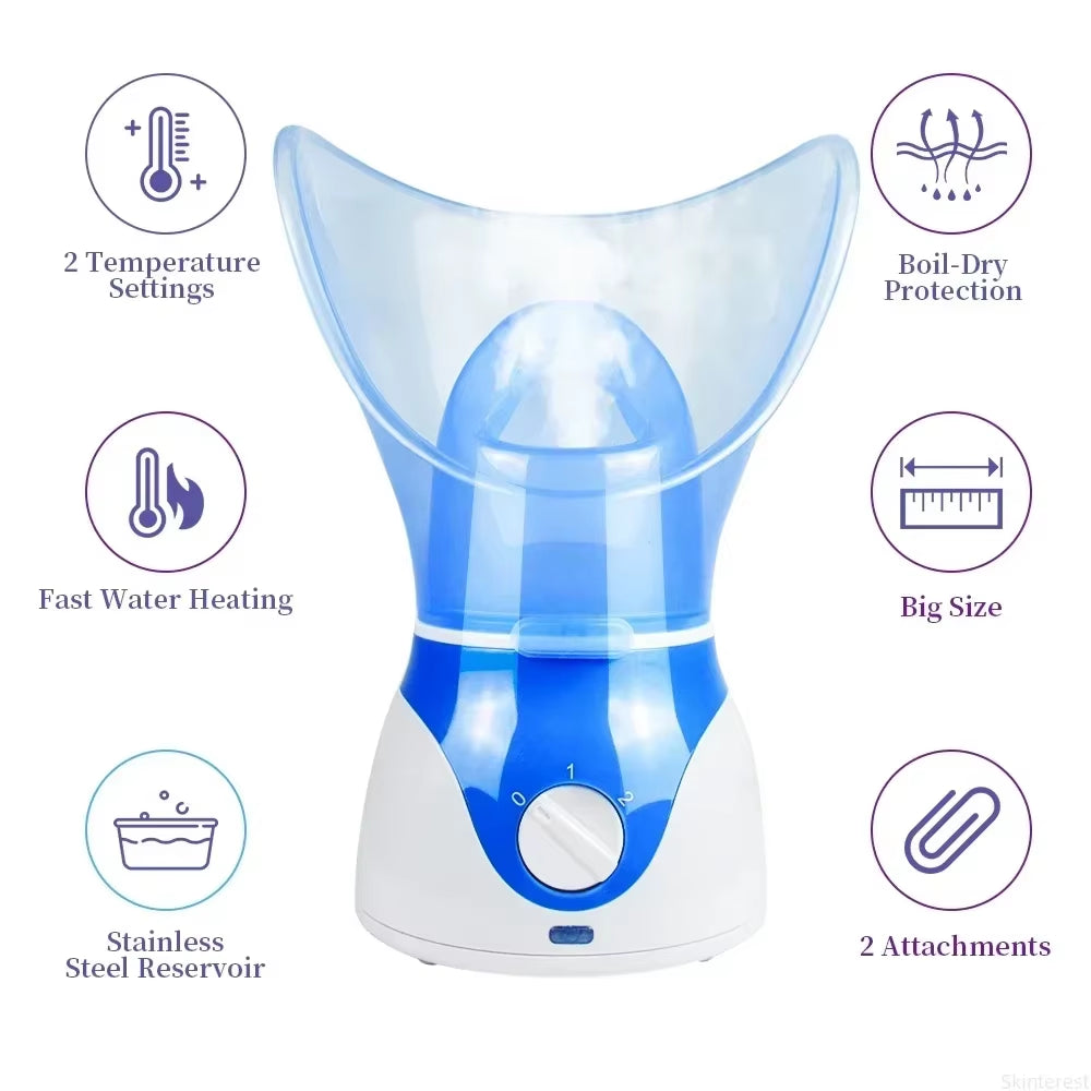 Facial Steamer Nano Steamer 50ML Hot Sprayer Skin Moisturizing Face Humidifier Pores Cleansing Skin Deep Hydration Control Oil