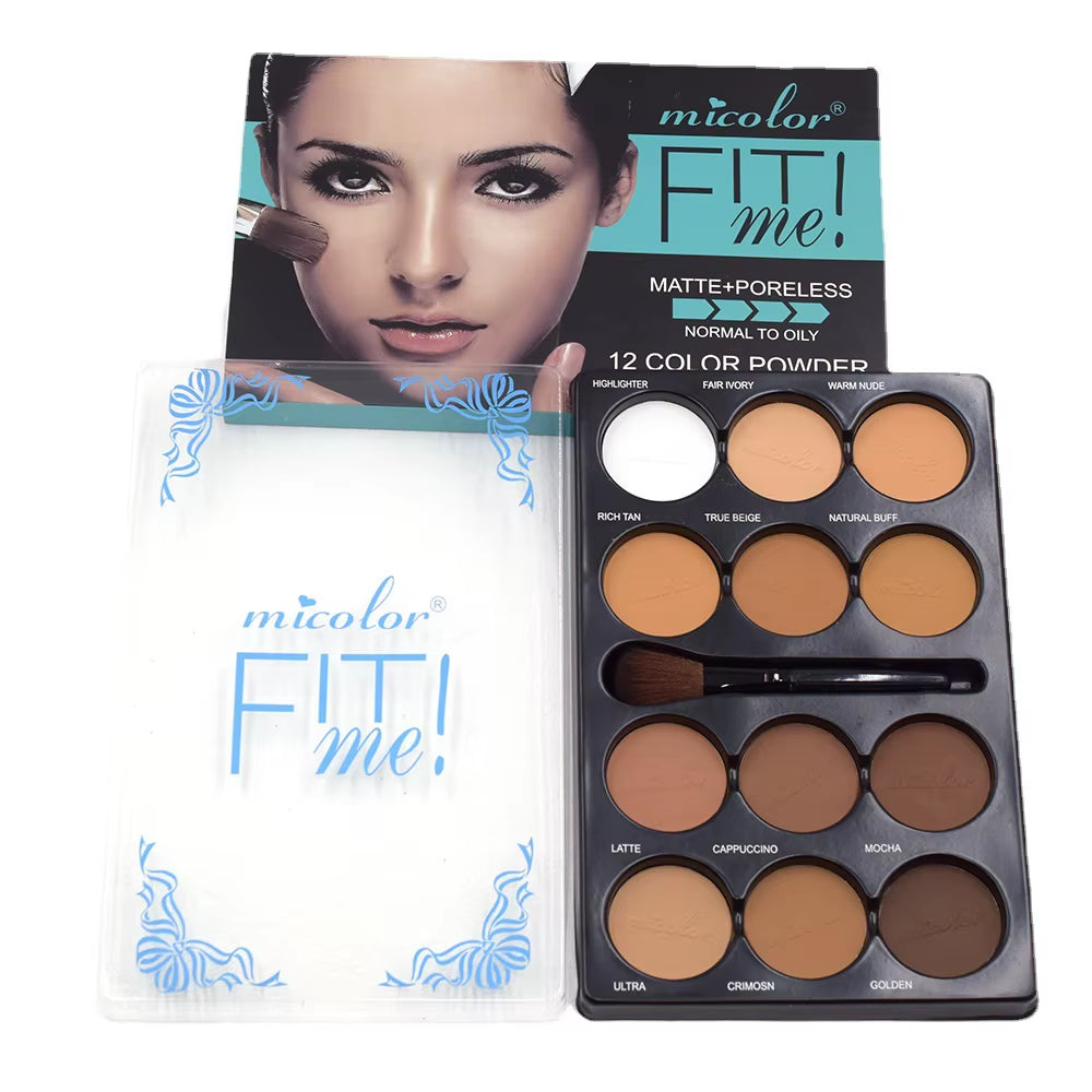 Coffee Color Contour Palette Makeup 12 Colors Long-Lasting Matte Eyeshadow Face Highlighters Make up Contouring Powder Cosmetics