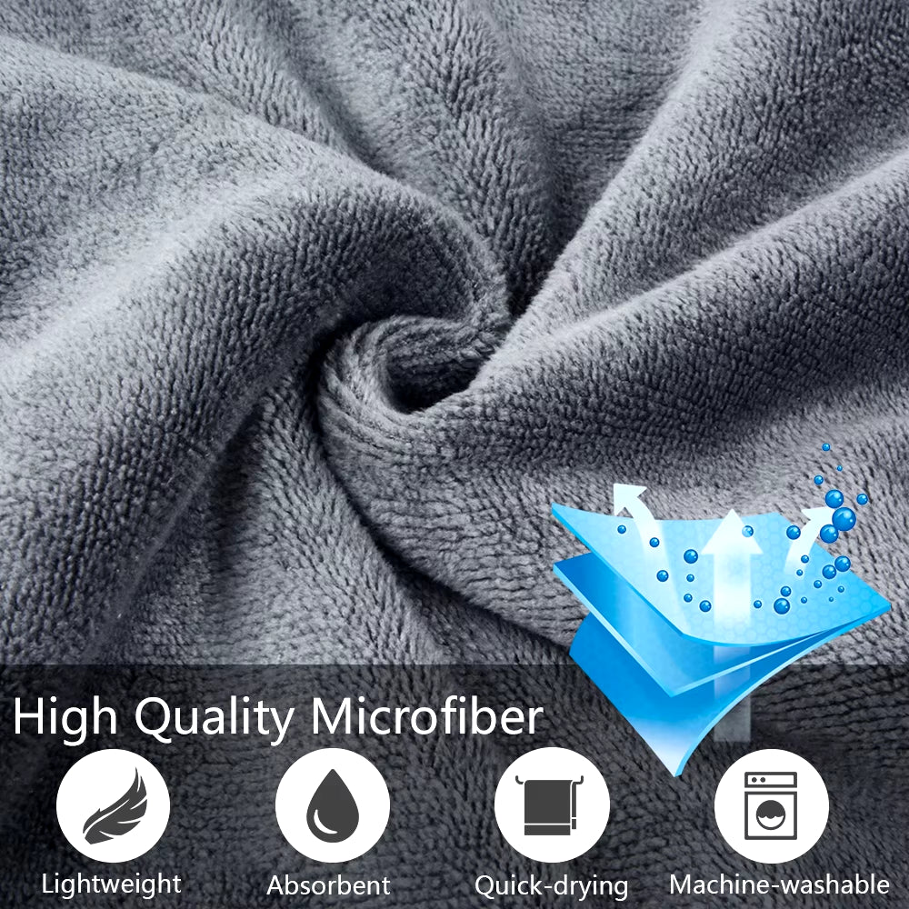Ultra-Soft Microfiber U-Shape Facial Towels for Salon & Spa - Set of 3 (40x50cm)