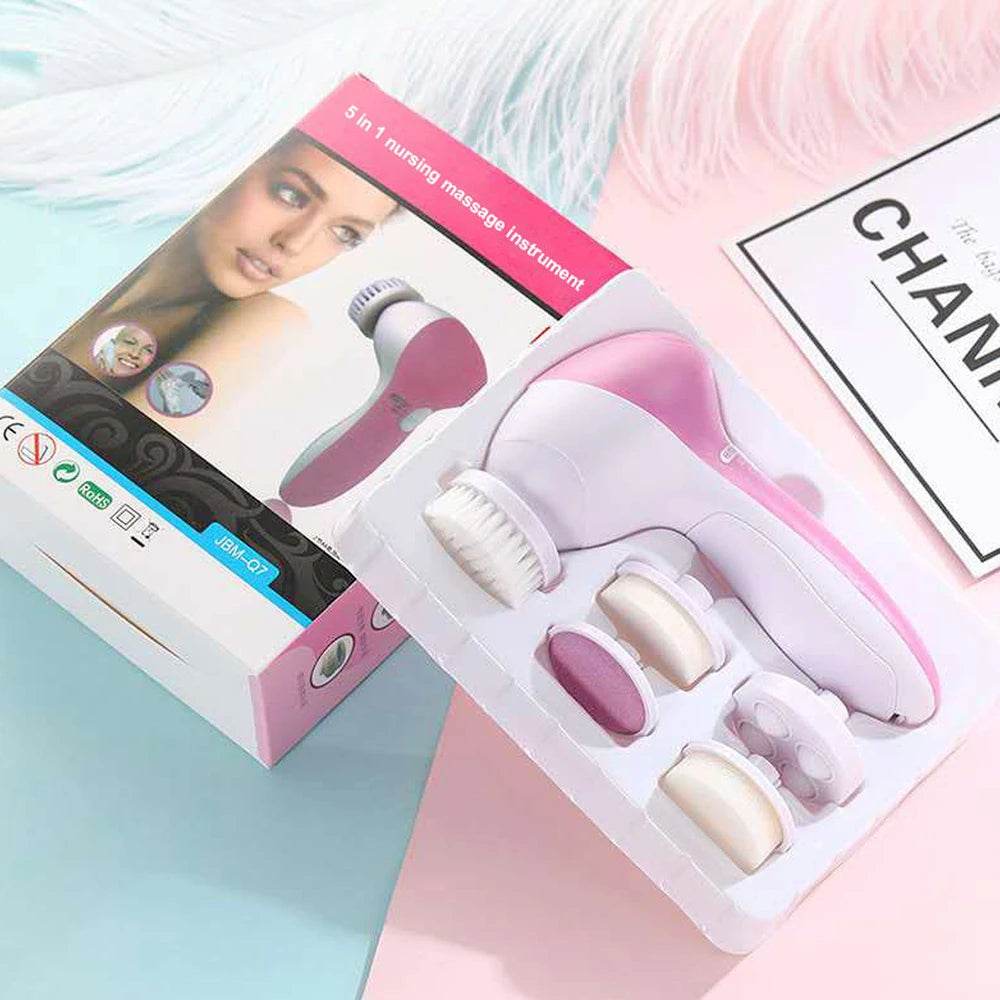Rechargeable Electric Facial Cleansing Brush - Spa Quality Skin Care Massager & Deep Cleaning Tool