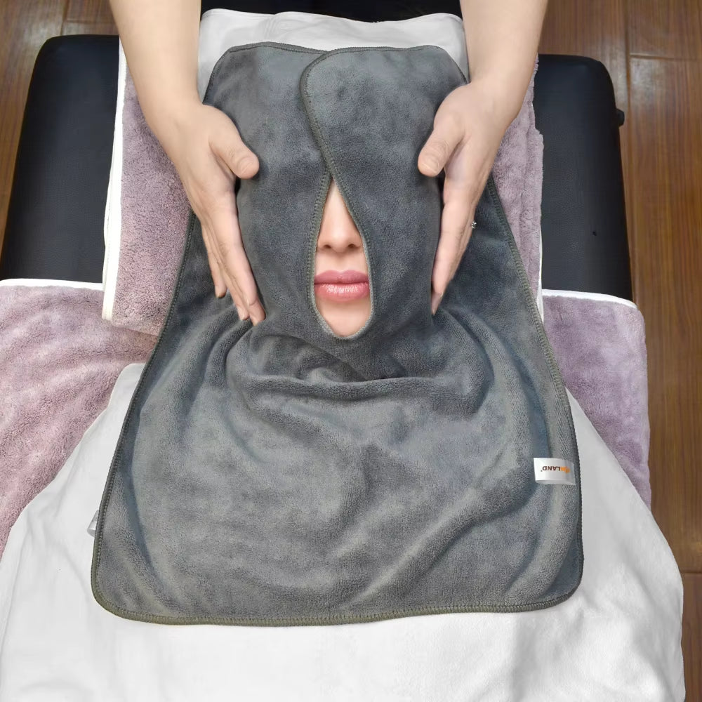 Ultra-Soft Microfiber U-Shape Facial Towels for Salon & Spa - Set of 3 (40x50cm)
