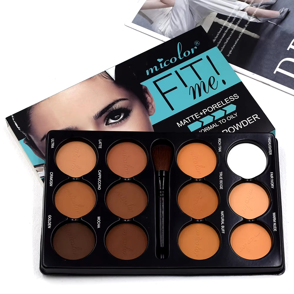 Coffee Color Contour Palette Makeup 12 Colors Long-Lasting Matte Eyeshadow Face Highlighters Make up Contouring Powder Cosmetics