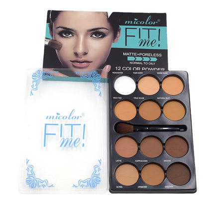 Coffee Color Contour Palette Makeup 12 Colors Long-Lasting Matte Eyeshadow Face Highlighters Make up Contouring Powder Cosmetics