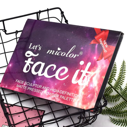 12-Color Matte Face Palette | Blush, Contour, Eyeshadow, Highlighter & Setting Powder All-in-One Kit