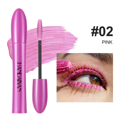 Colorful Silk Mascara Blue Red Black Cream Length Waterproof Smudge-Proof Colored Thickening Lengthening Curling Makeup Cosmetic